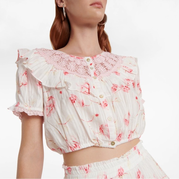 LoveShackFancy Elania Floral Top - Picture 8 of 8